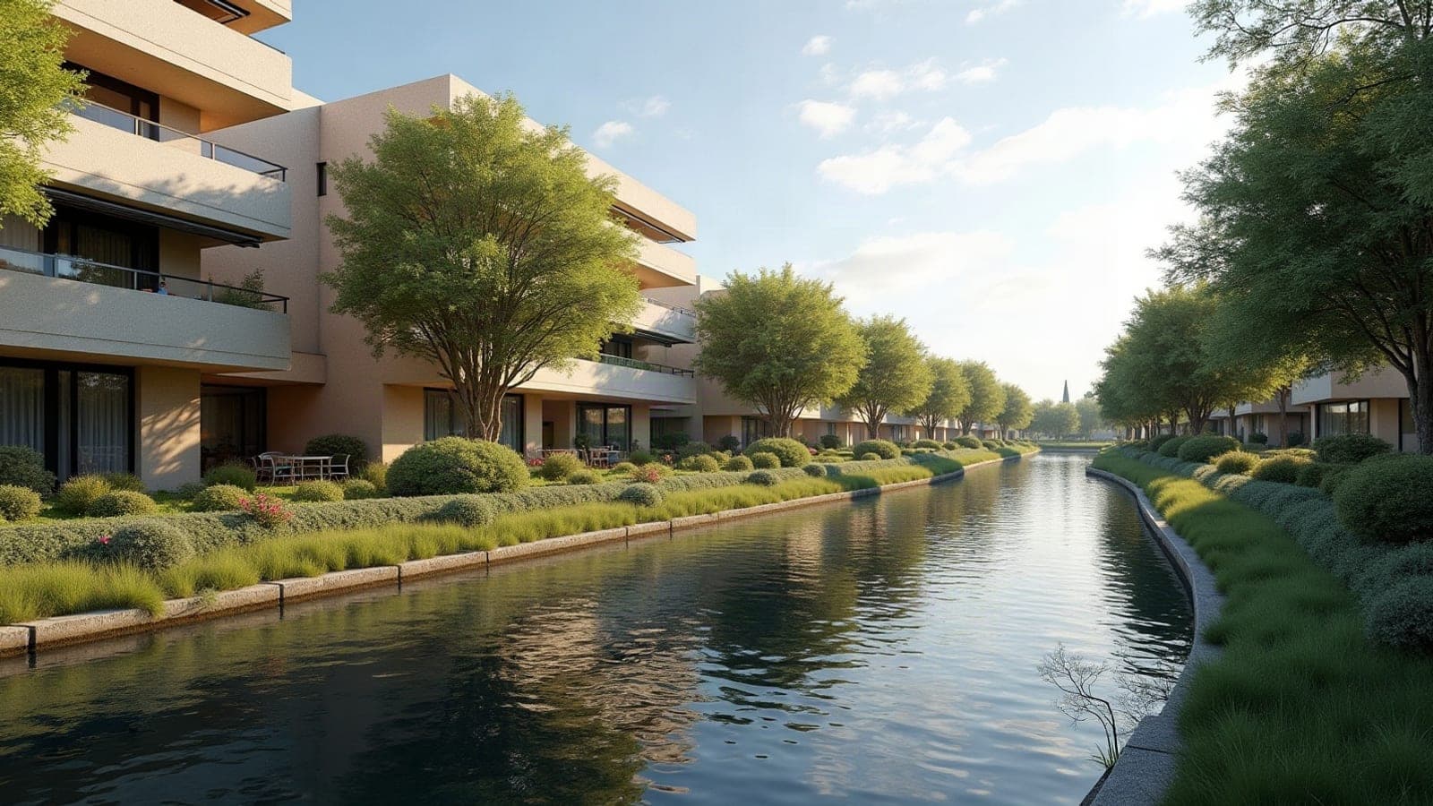 Berges arborées du Lez à Castelnau-le-Lez, près de Montpellier
