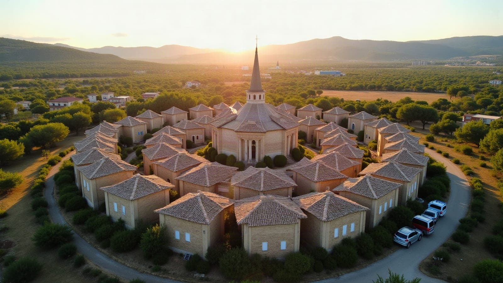 Village en circulade au pied de la Gardiole, à Fabrègues